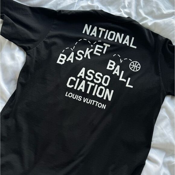 ✨AUTHENTIC✨ Louis Vuitton x NBA LV Virgil National
Association Black Tee - Picture 1 of 7